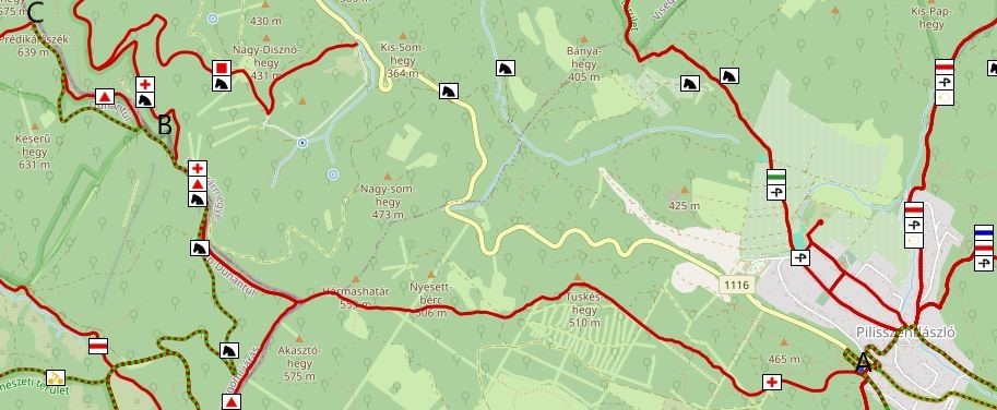 Az útvonal térképe